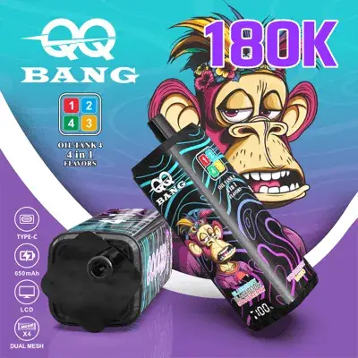 QQ Bang 180K Puffs 4 w 1 – e-papieros jednorazowy - obrazek 5