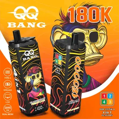 QQ Bang 180K Puffs 4 w 1 – e-papieros jednorazowy - obrazek 3