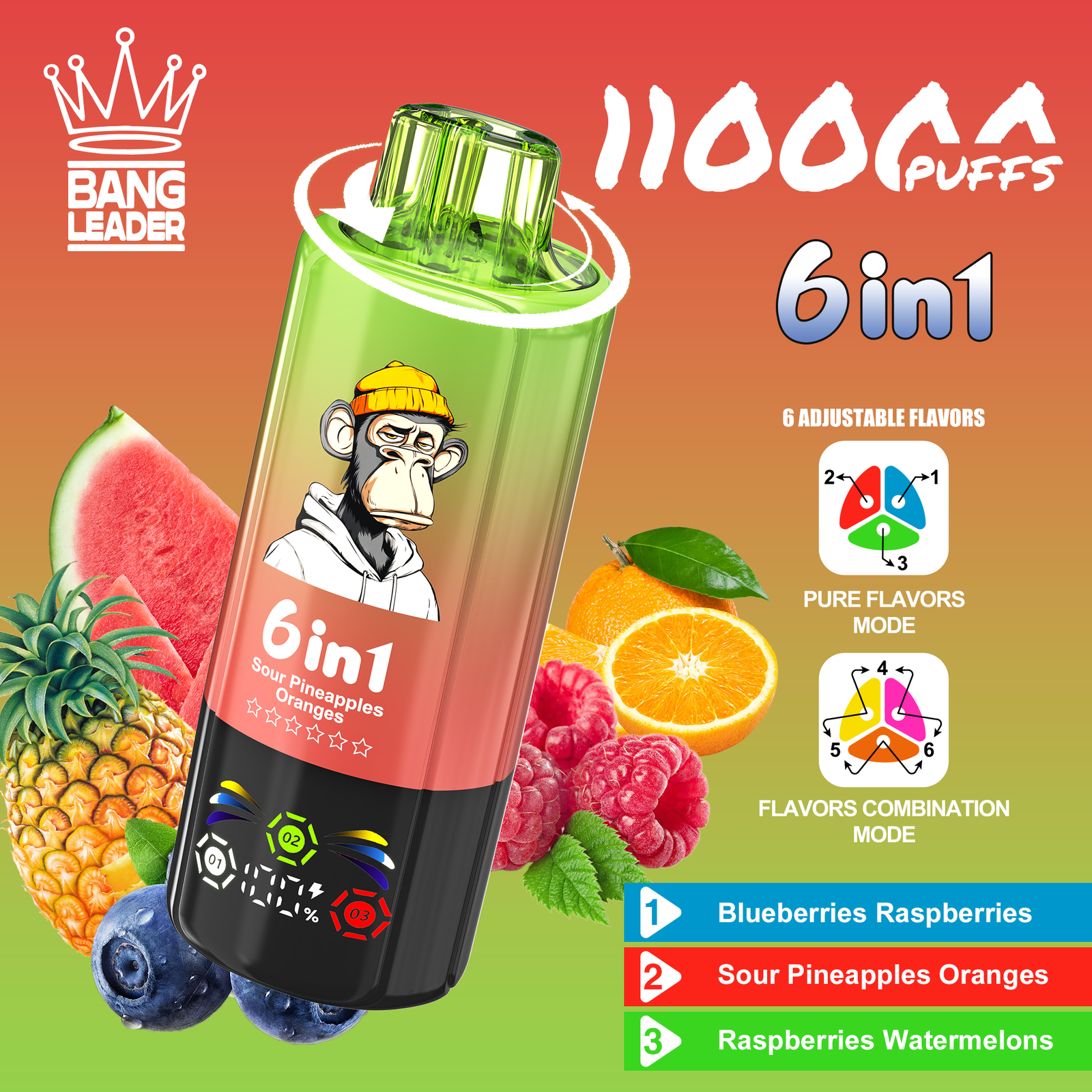 Bang Leader 110K Puffs 6 w 1 – e-papieros jednorazowy - obrazek 5