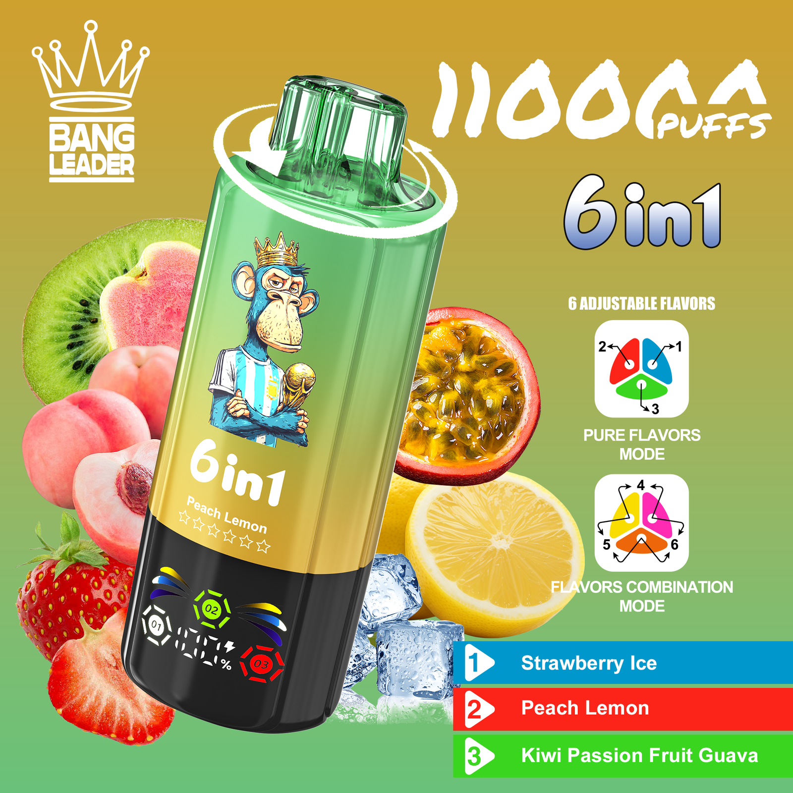Bang Leader 110K Puffs 6 w 1 – e-papieros jednorazowy - obrazek 4