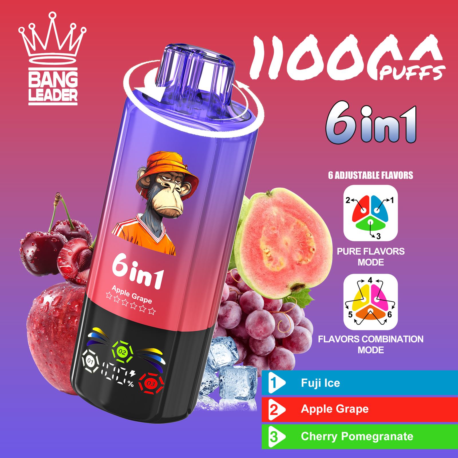 Bang Leader 110K Puffs 6 w 1 – e-papieros jednorazowy - obrazek 7