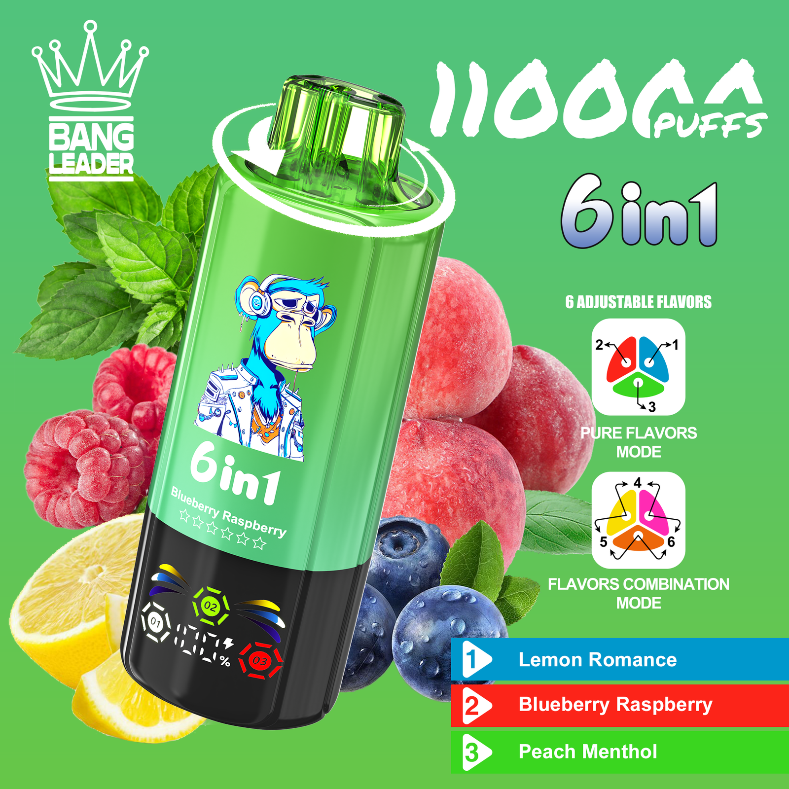 Bang Leader 110K Puffs 6 w 1 – e-papieros jednorazowy - obrazek 3