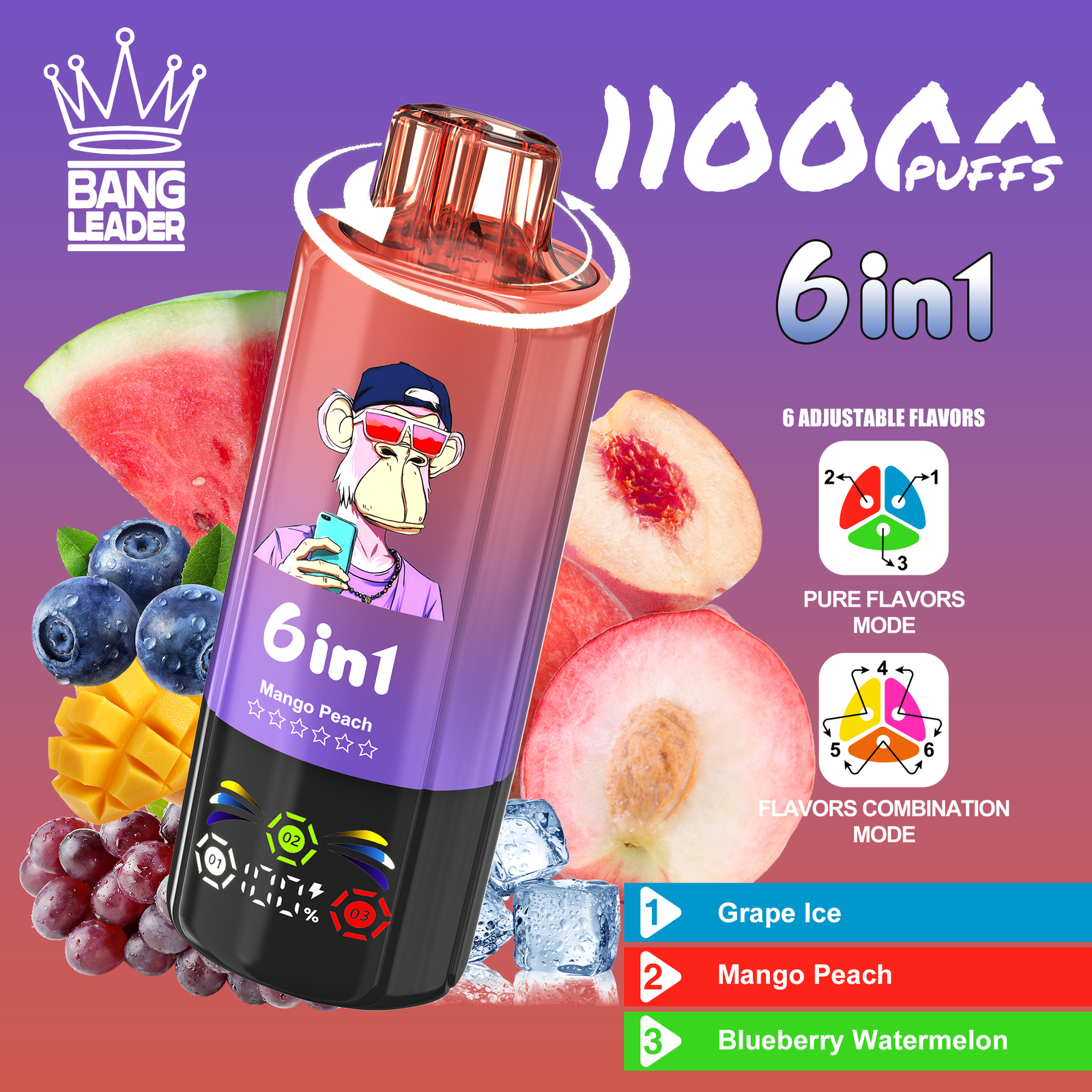 Bang Leader 110K Puffs 6 w 1 – e-papieros jednorazowy - obrazek 9