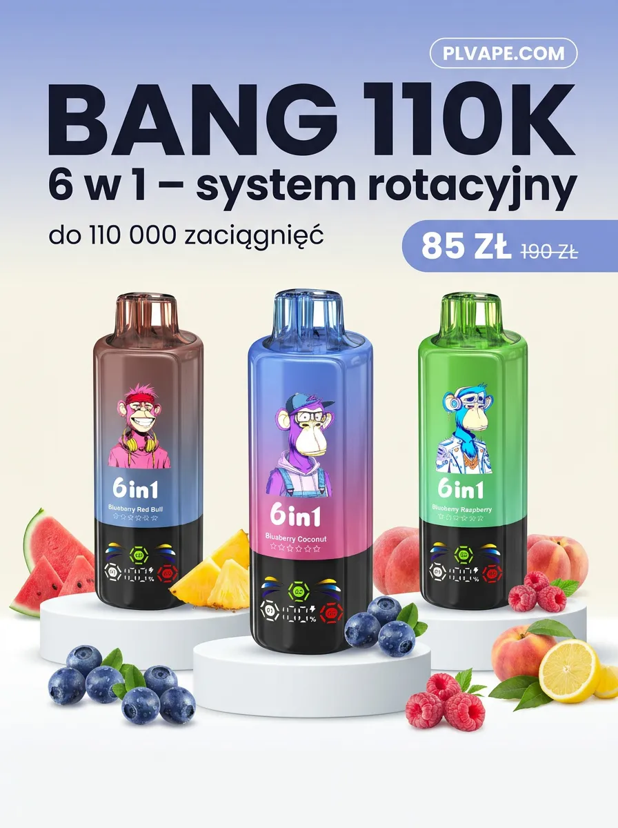 E-papieros BANG 110K (6 w 1) – szczegół 1