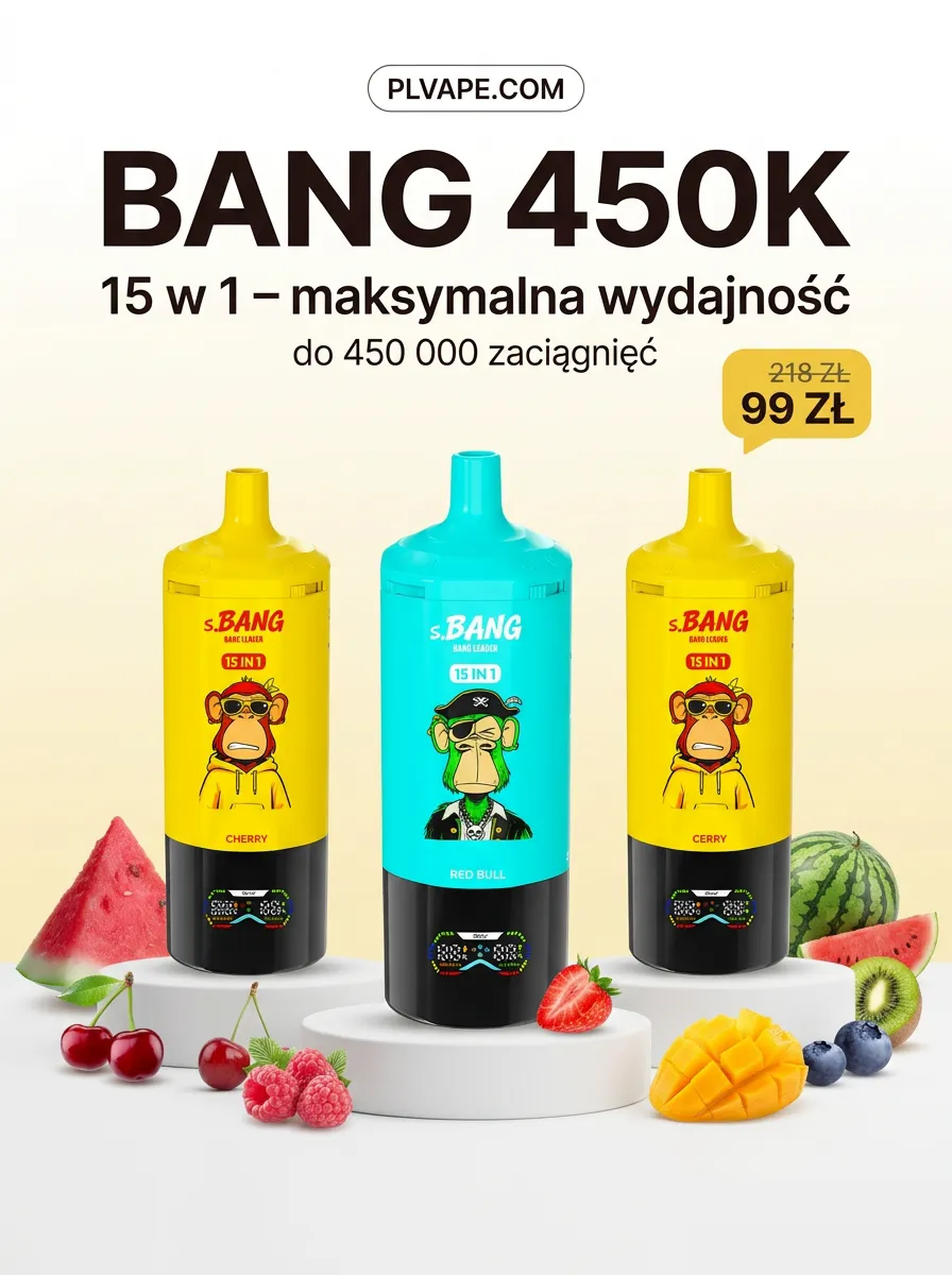 E-papieros BANG 450K (15 w 1) – szczegół 1