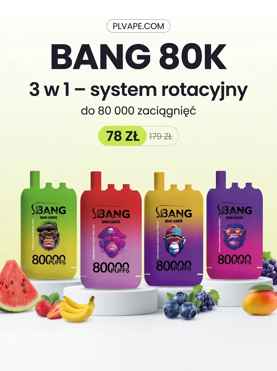 E-papieros BANG 80K (3 w 1) – szczegół 1