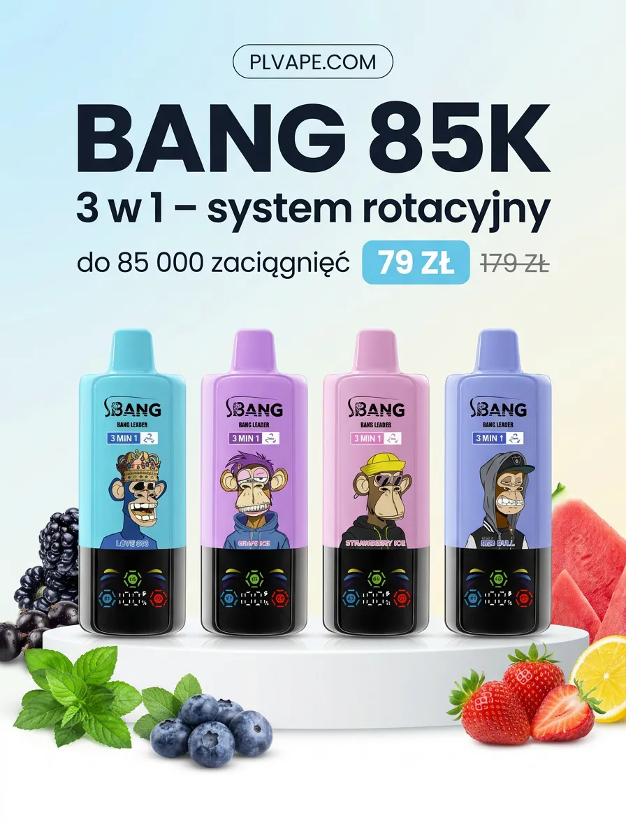 E-papieros BANG 85K (3 w 1) – szczegół 1