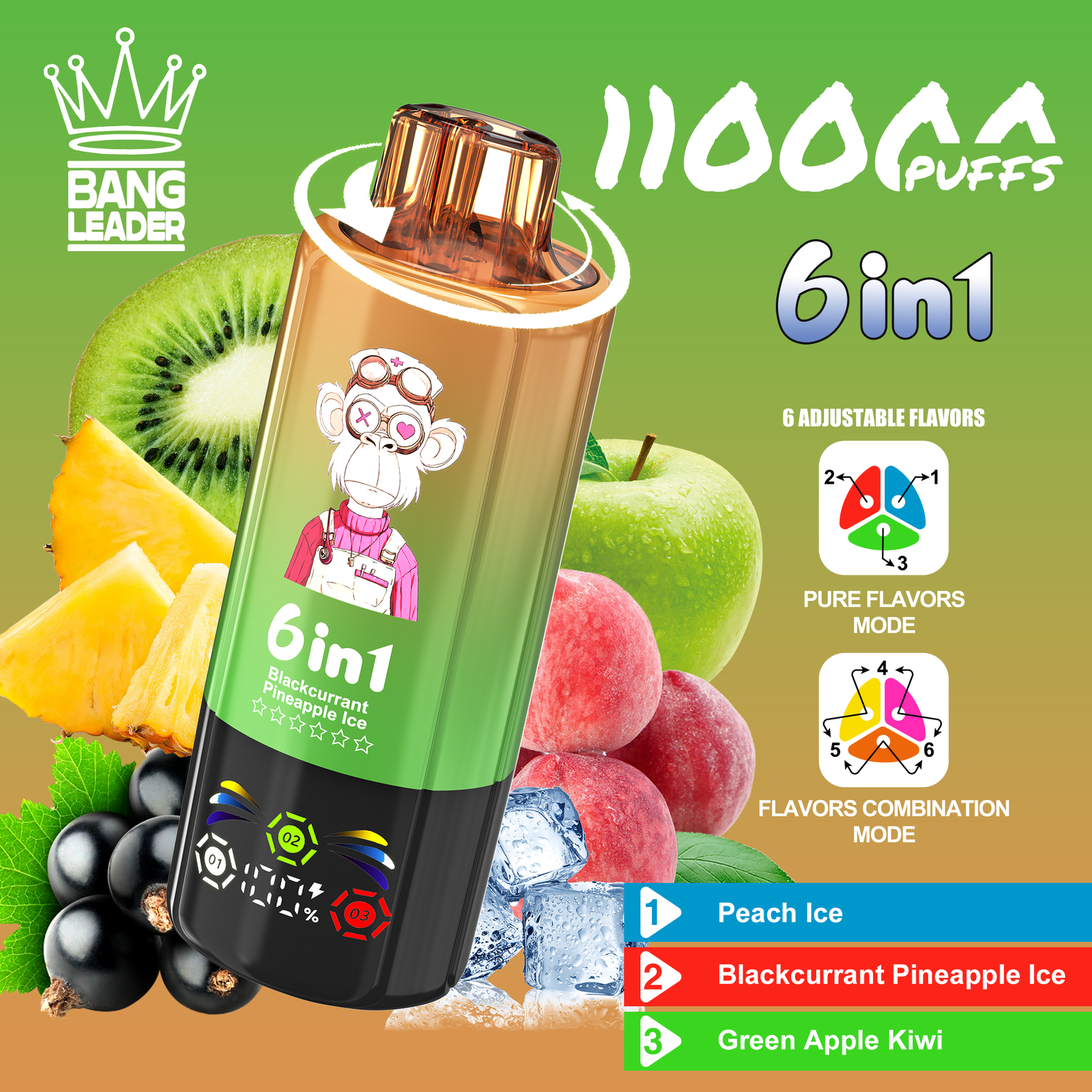 Bang Leader 110K Puffs 6 w 1 – e-papieros jednorazowy - obrazek 8